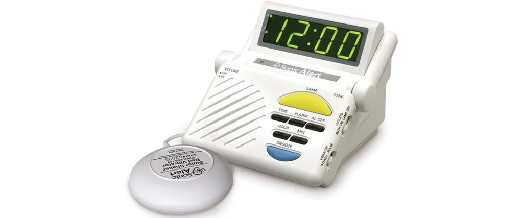 Sonic Boom vibrating alarm clock for deaf and hard of hearing